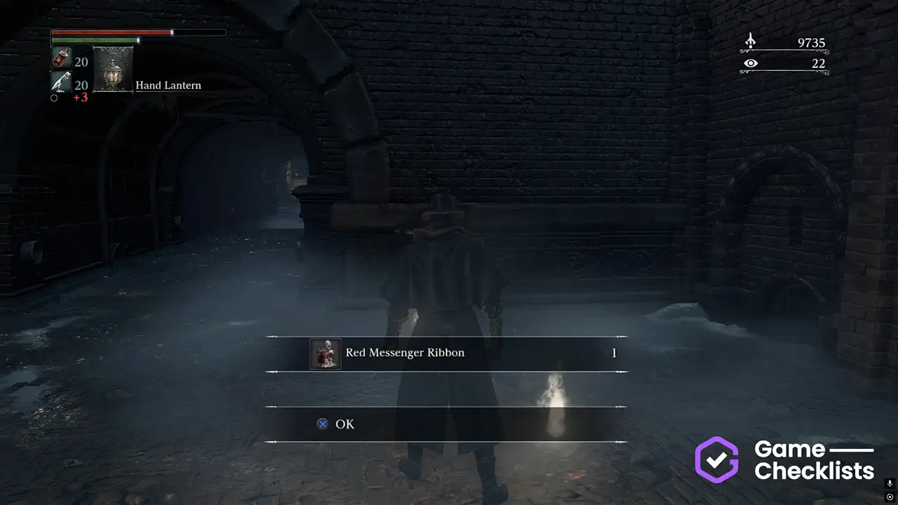 Red Messenger Ribbon location