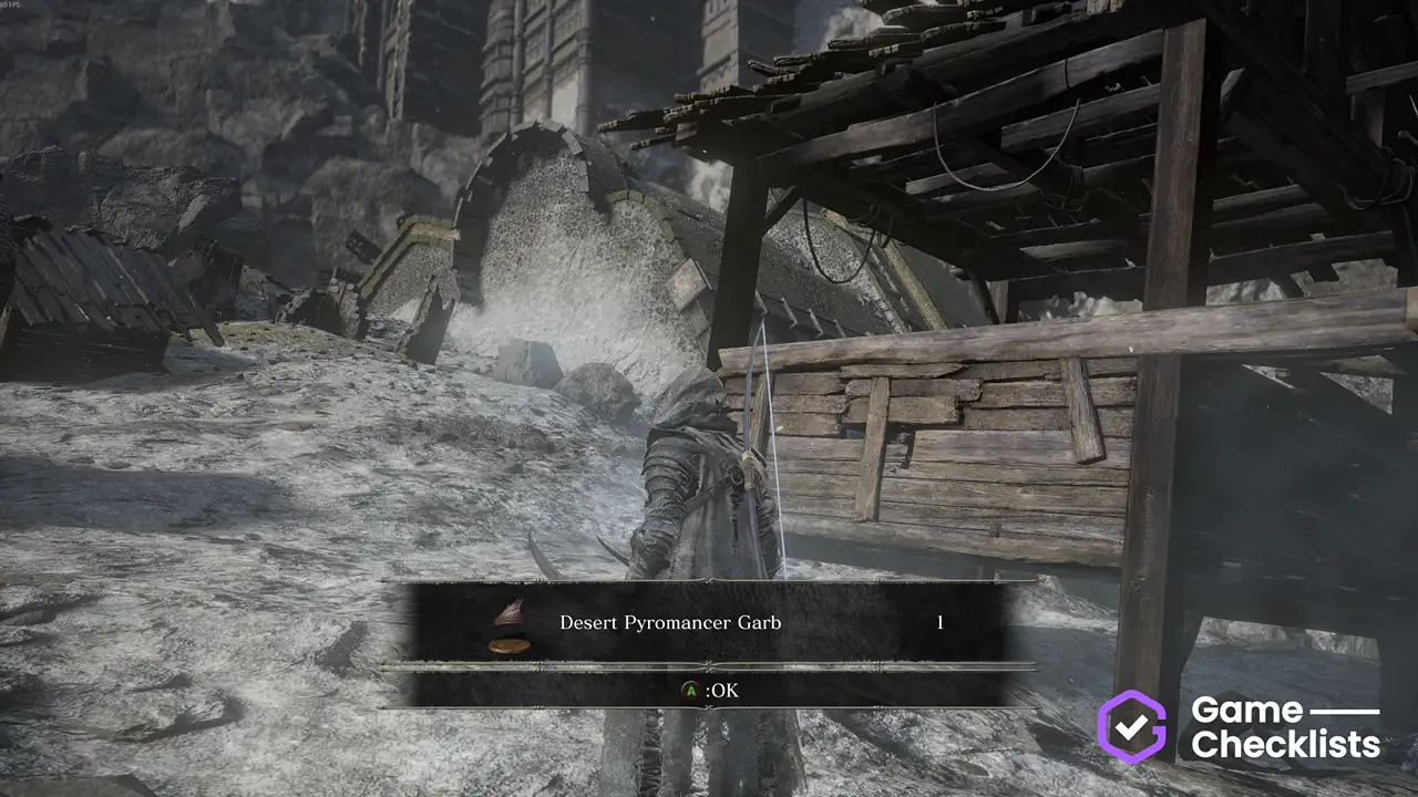 Desert Pyromancer Garb location
