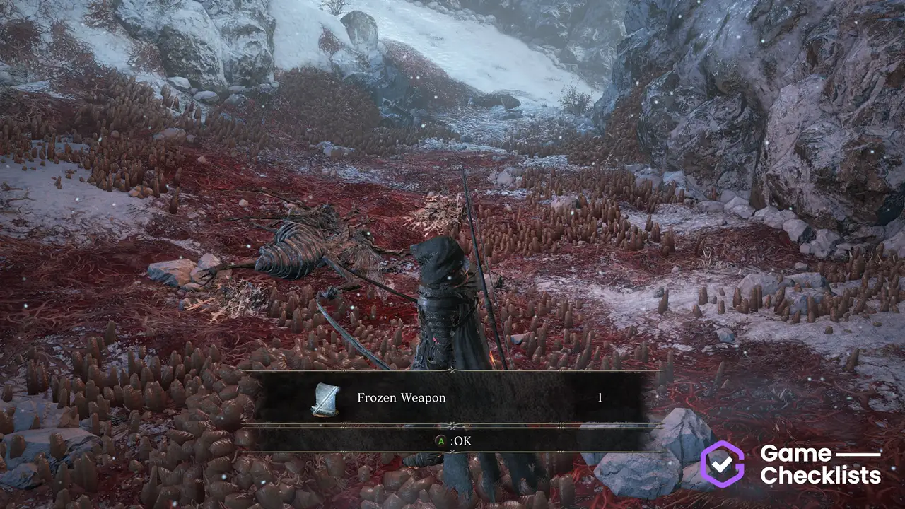 Frozen Weapon location
