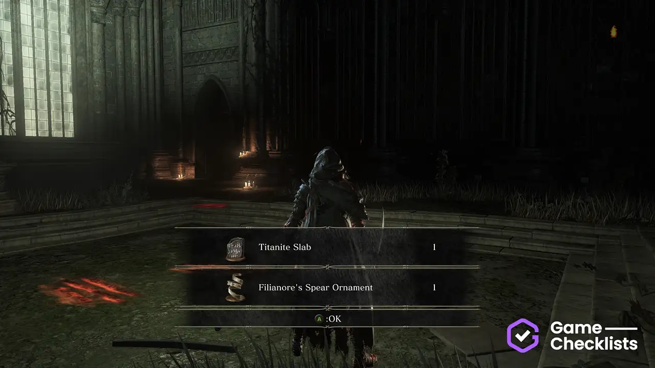Titanite Slab - Halflight location