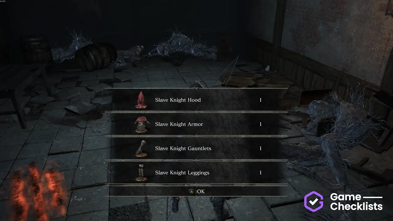 Slave Knight Hood location