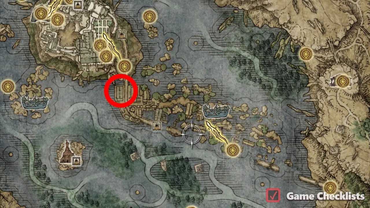 Blue-White Wooden Shield location