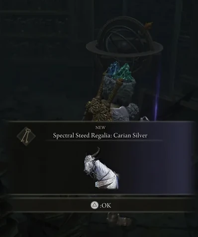 Spectral Steed Regalia: Carian Silver chest inside Ranni&rsquo;s Rise