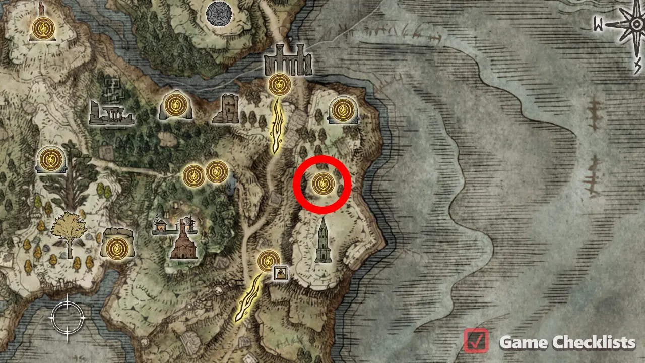 Beside the Crater-Pocked Glade location