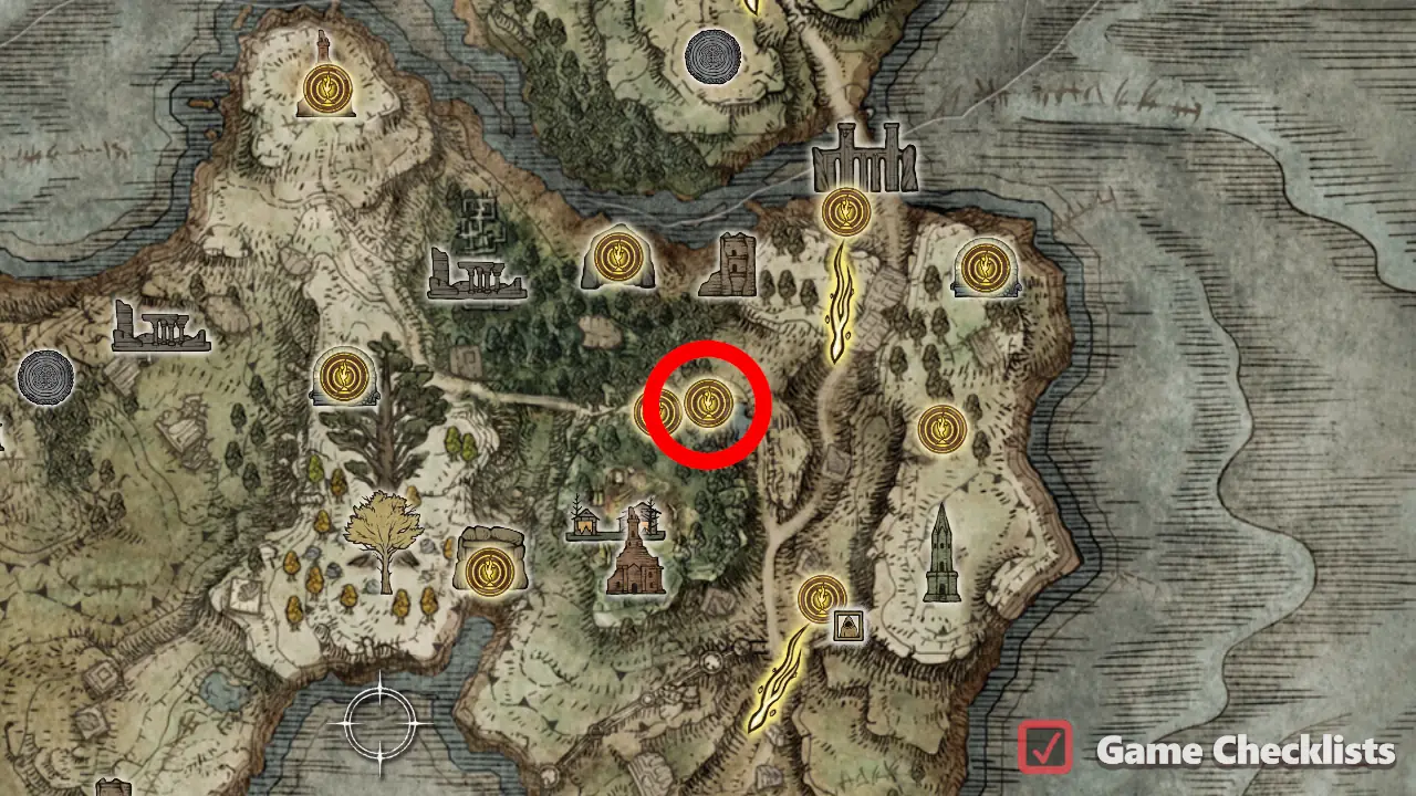 South of the Lookout Tower location