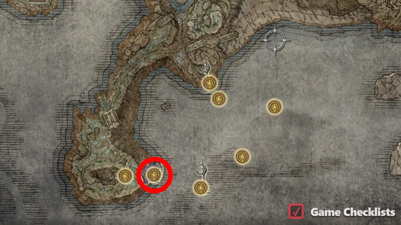 Stone Coffin Fissure location