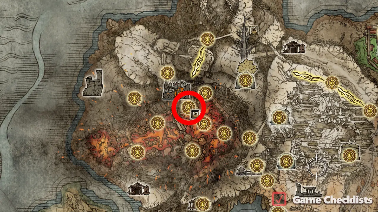 Ash of War: Eruption location