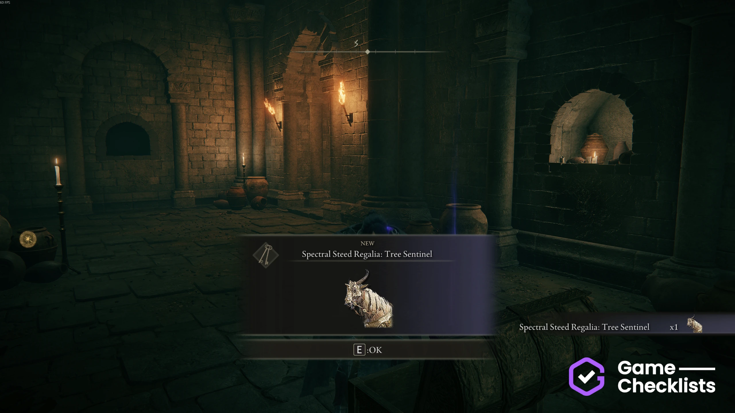 Tree Sentinel regalia chest in Stormveil Castle throne room