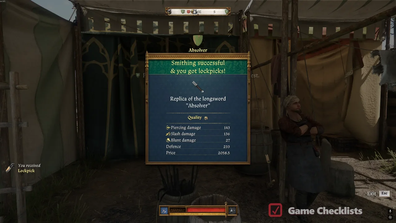 Forging Absolver replica at Sigismund camp forge