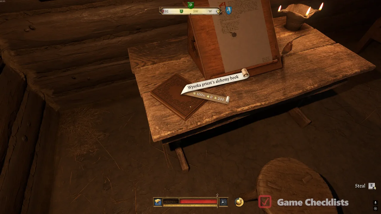 Wysoka Priest Alchemy Book and skill book in Anthony house