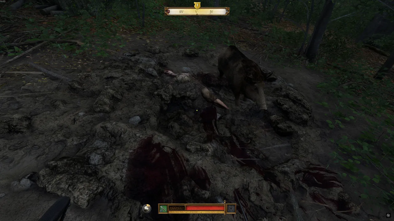 Roman's body at Lovers' Spot