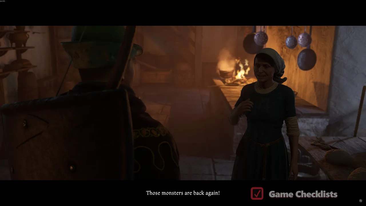 Cook Bertha in the Crone kitchen for Demons of Trosky Maiden fireplaces