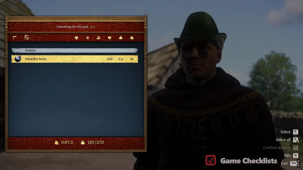 Optional Painkiller Brew dialogue with Eva