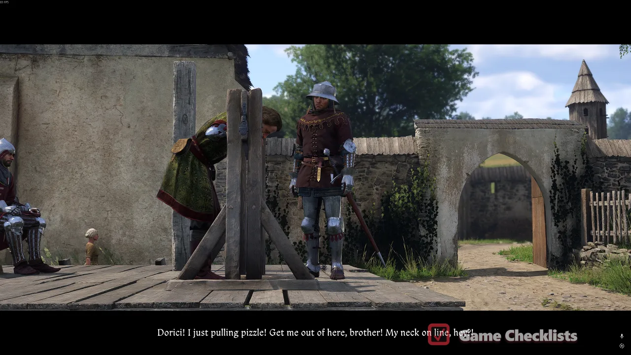 Janosh in the pillory at Miskowitz