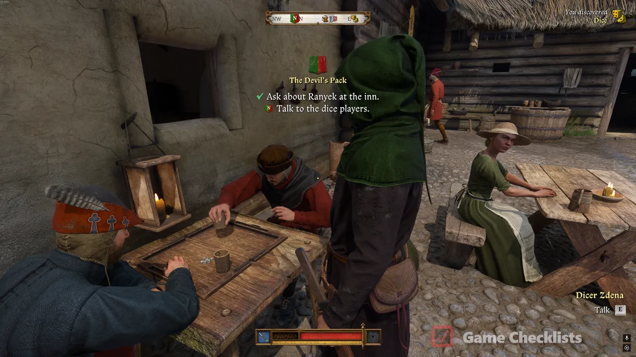 Dice players in Bylany discussing Ranyek