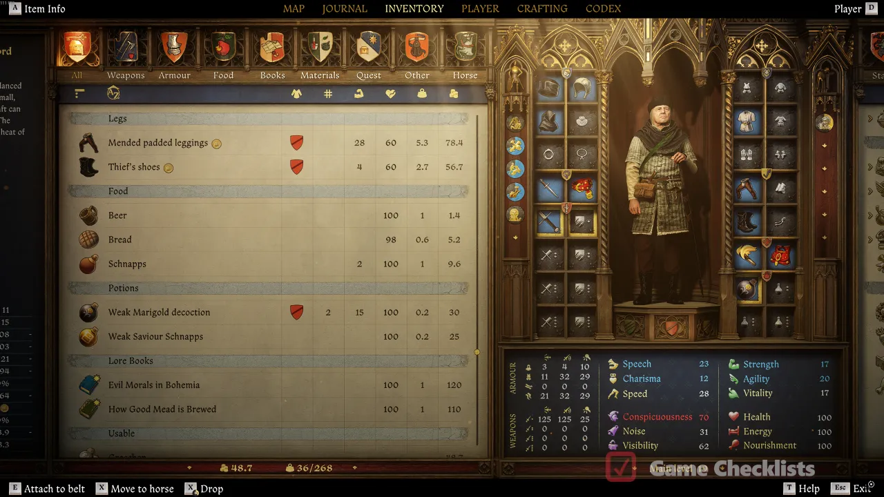 Godwin sword and items in Divine Messenger