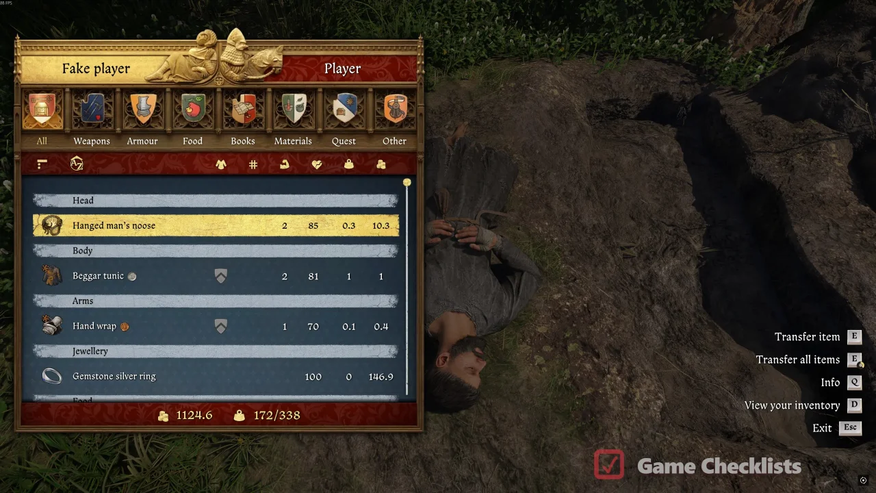 Looting the hanged mans noose in KCD2