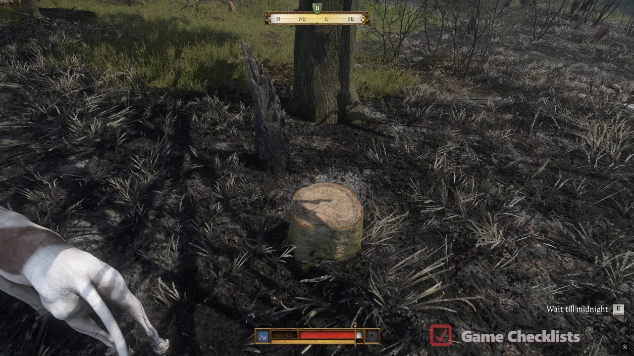 Tree stump time skip until midnight for ghost horse