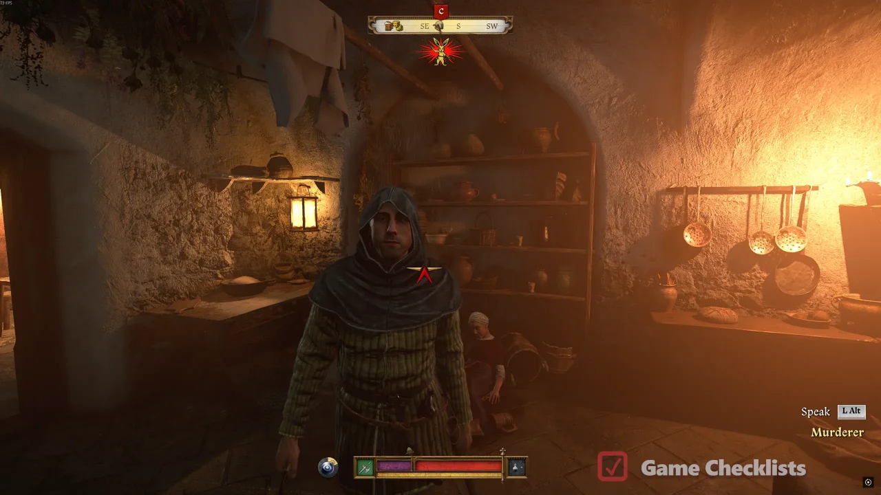 Murderer in King Solomon tavern pub room