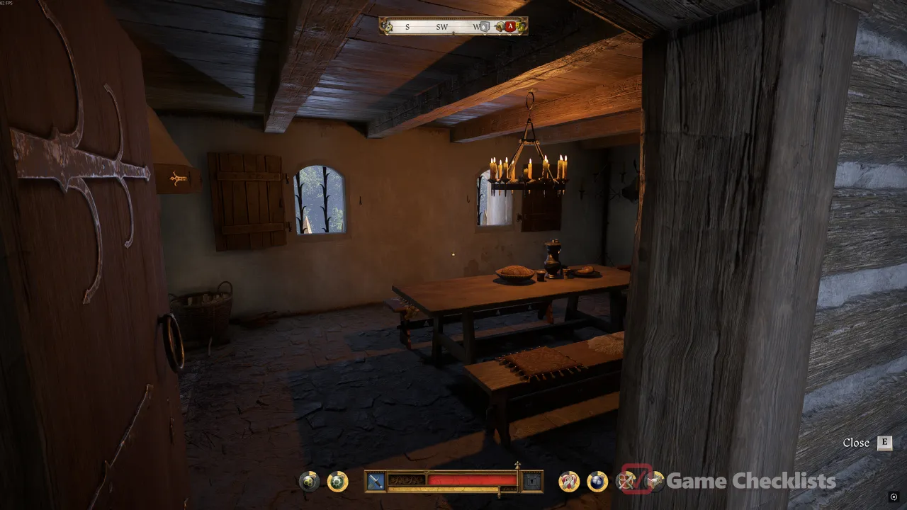 Bread on table near prison key room in The Finger of God