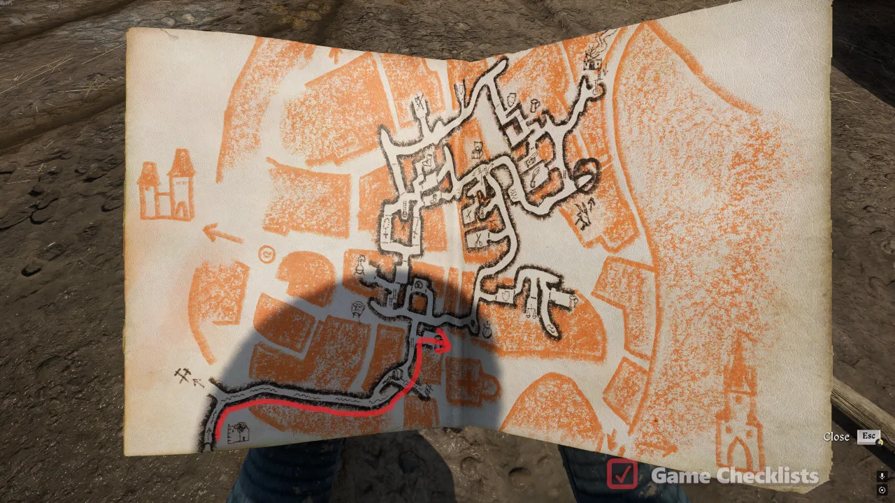 Kuttenberg Underground route map to All Saints Tavern