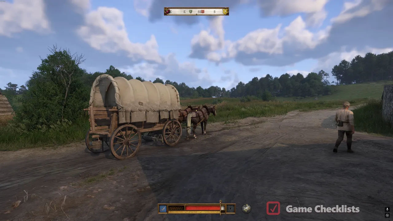 Wagon prepared for fast travel back to Kuttenberg in A Good Scrub