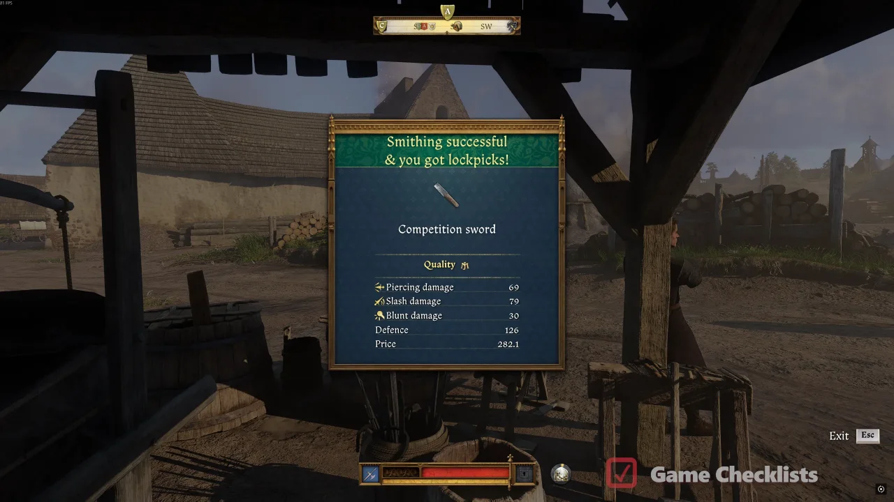Finished gold-quality Competition Sword for Hammer and Tongs