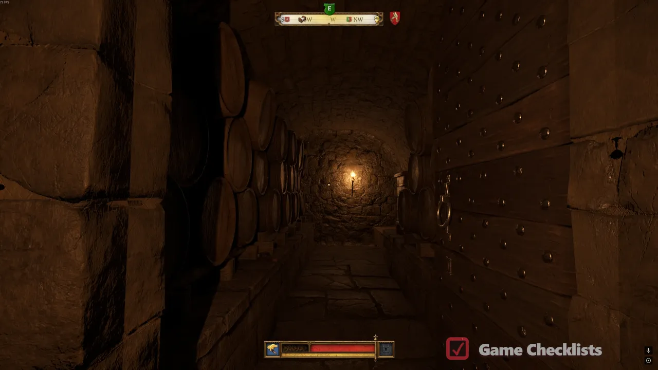 Cellar storeroom and sulphur wicks in In Vino Veritas