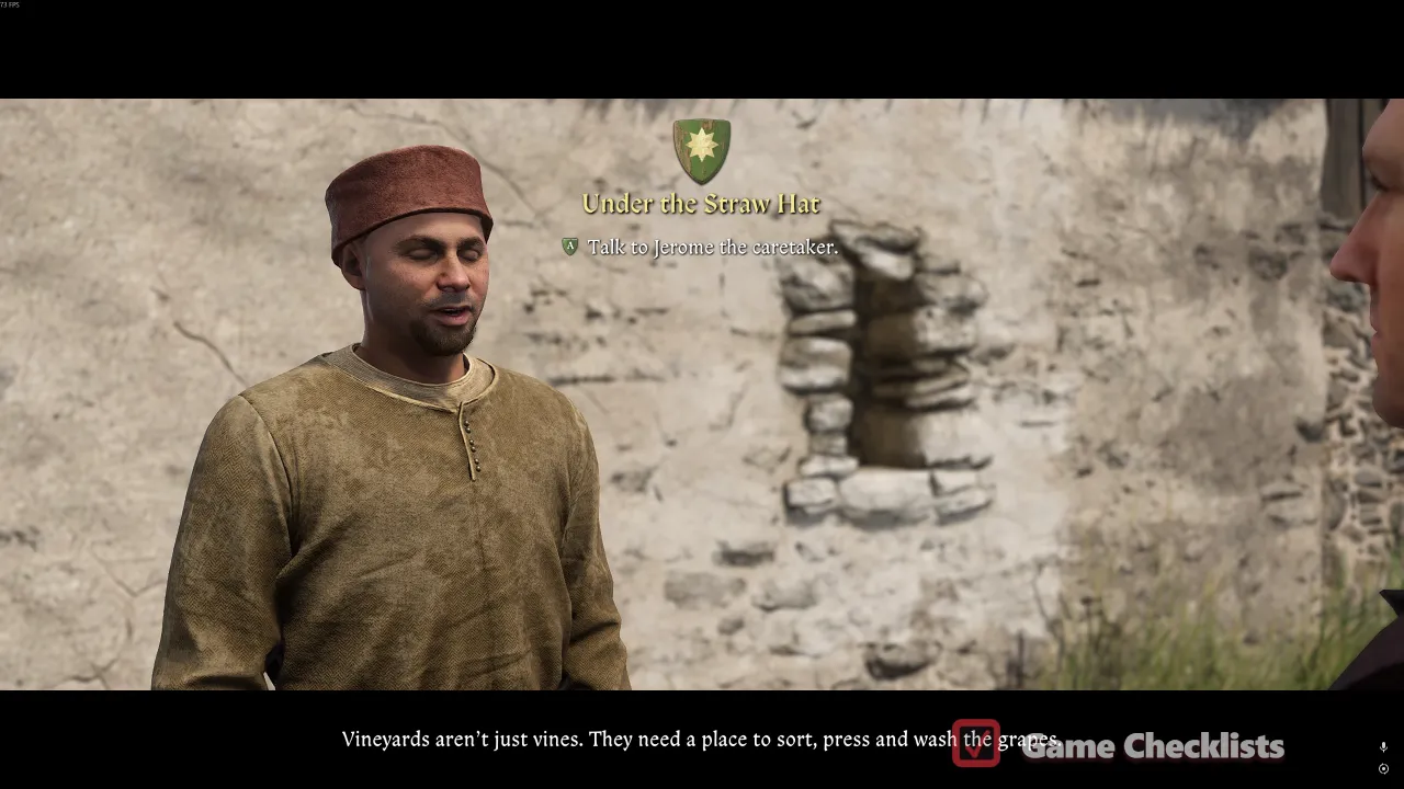 Under the Straw Hat: vineyard gate and recruiter