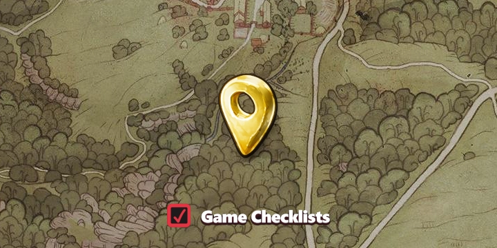Map screenshot of Burnt Down Camp area