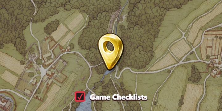 Map screenshot of Drowned Wagon area