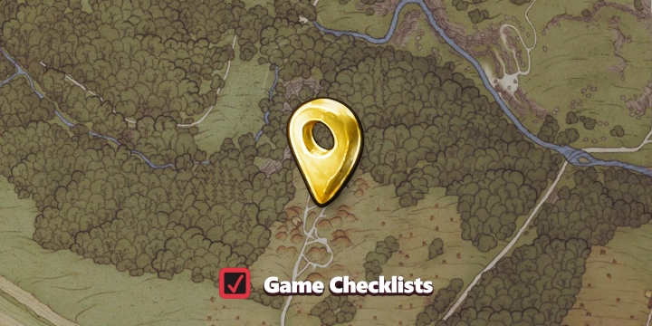 Map screenshot of Woodcutters' Camp with Wolves area