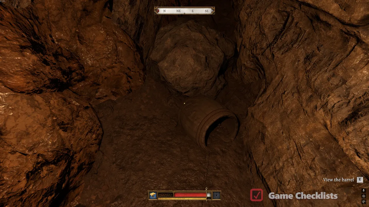Barrel with Master Schindel's stolen goods underground