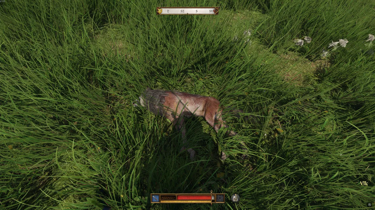 kcd2-lackey4: Close view of wolves lunging under Vostatek's tree