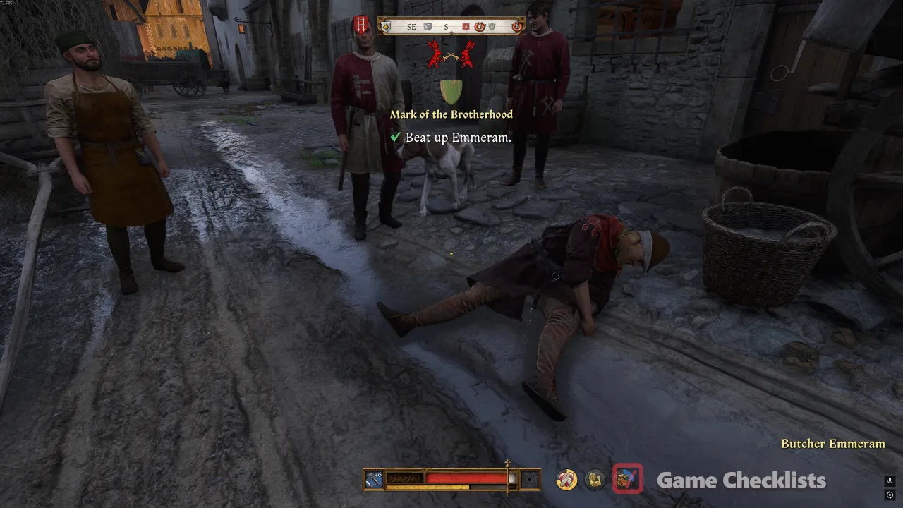 Brawl option when confronting Emmeram about the guild sword
