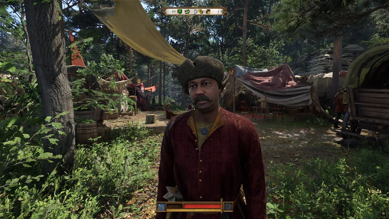 kcd2-miri-fajta1: Marika's tent behind the carriage at Nomads' Camp - search for her shawl