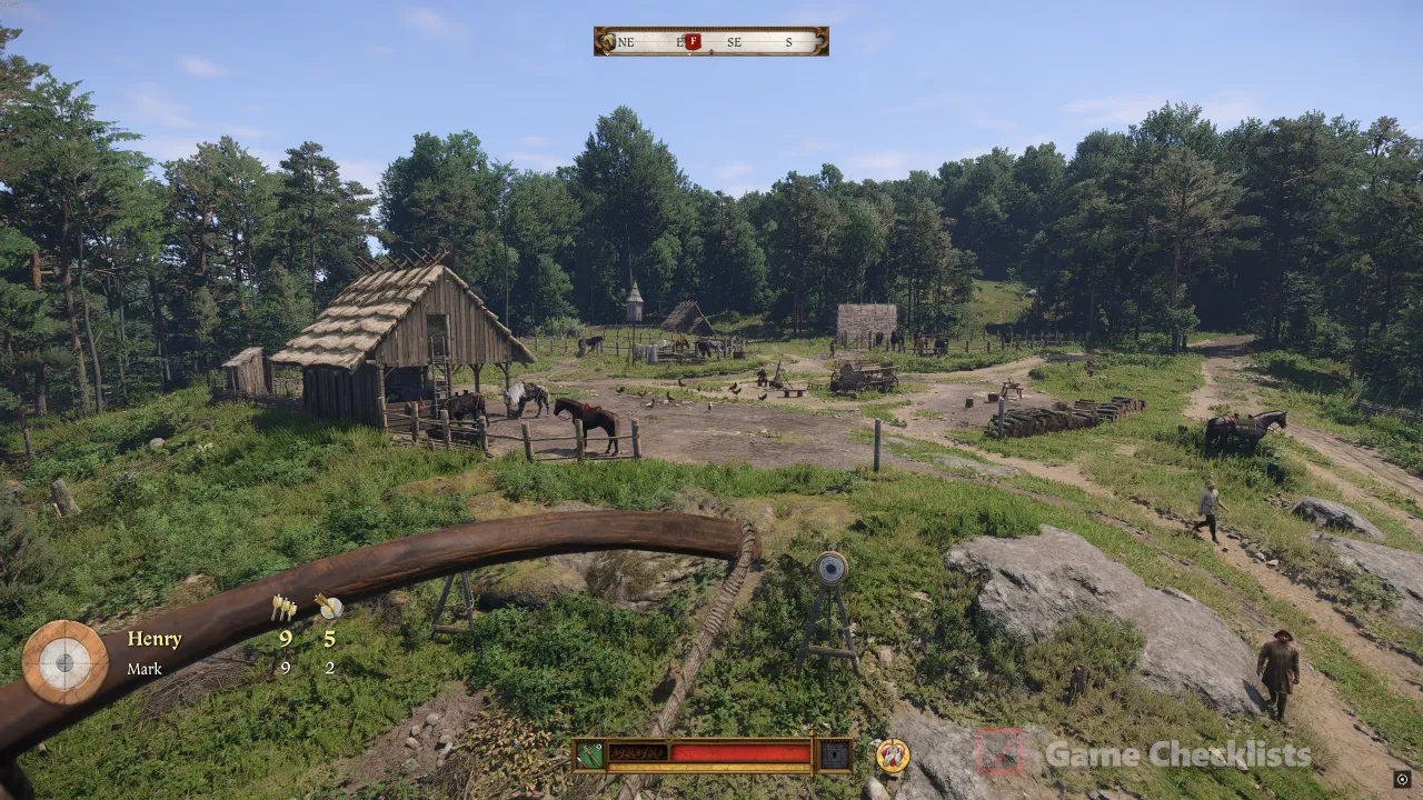 Archery contest minigame at Nebakov Fortress for Old Field Crossbow in Back in the Saddle