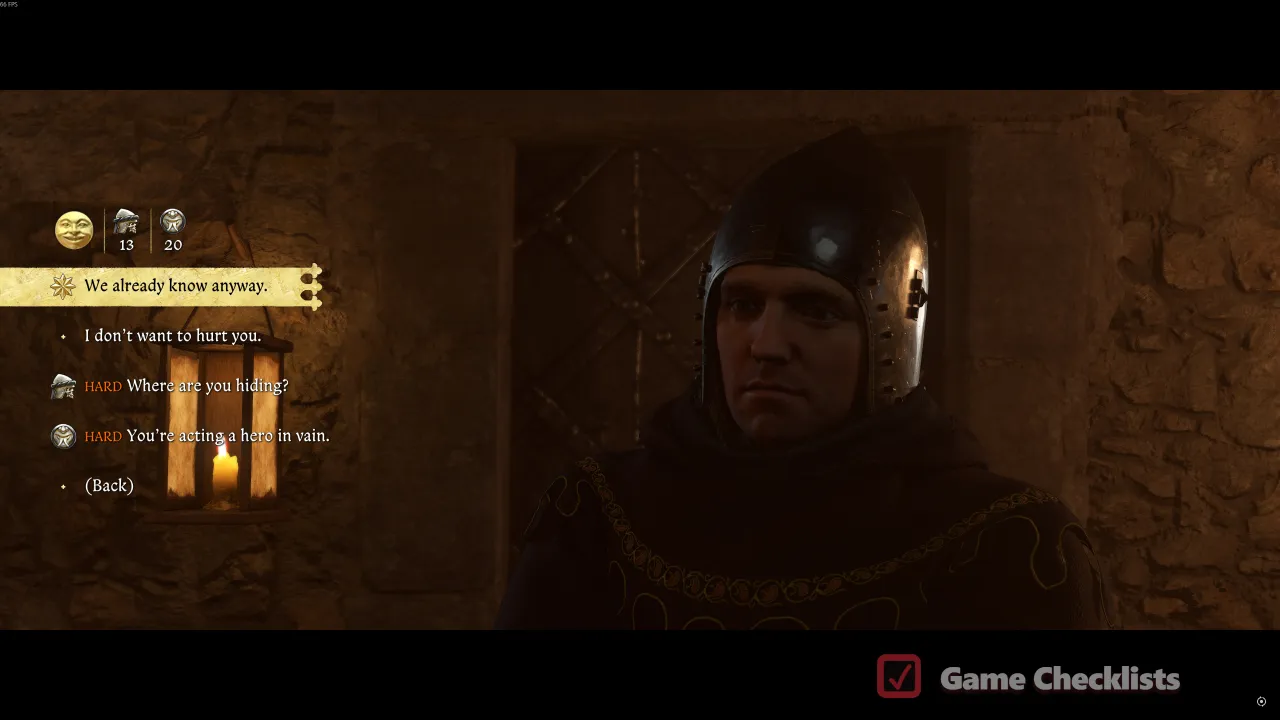 Necessary Evil prisoner dialogue: bandit hideout