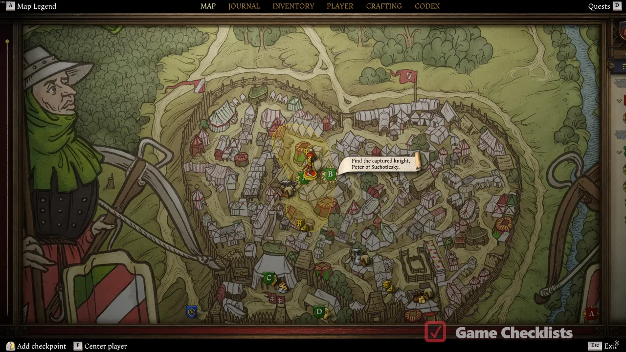 Peter prisoner tent location map Sigismund camp