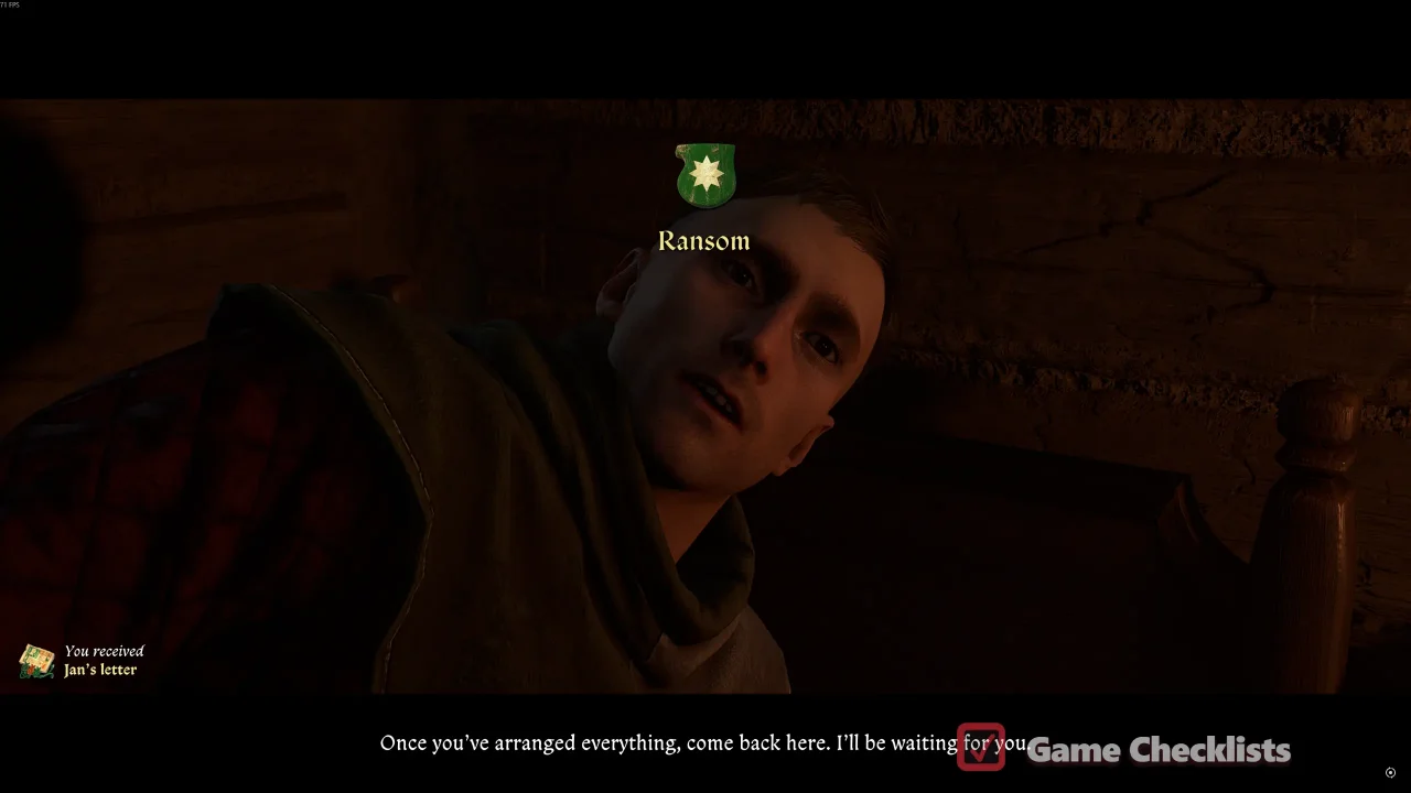 Ransom quest officially begins after healing Jan