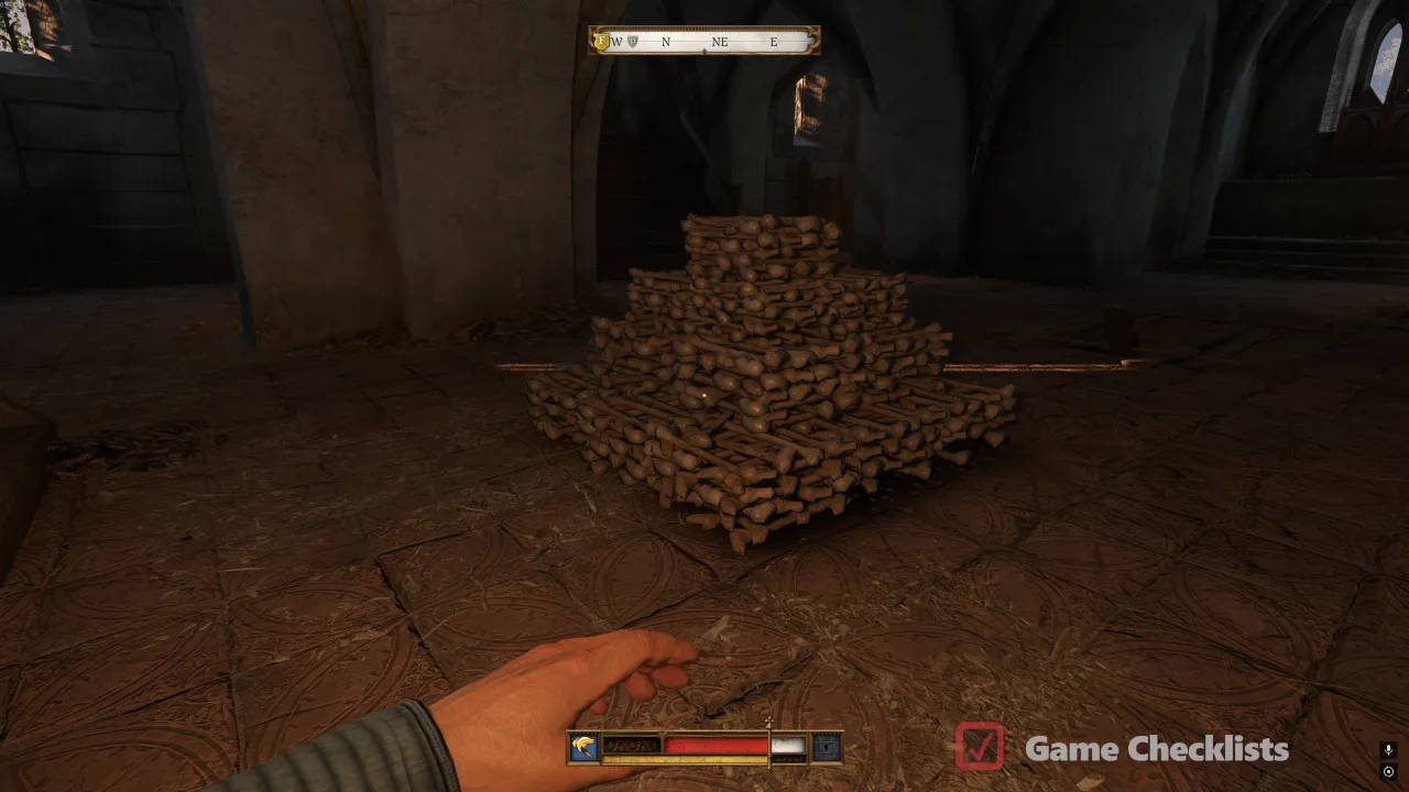 Finished bone pyramids in Sedletz ossuary