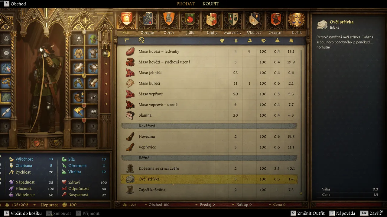 kcd2-sheep-guts: Lent-safe Troubadours - buy sheep guts from Troskowitz butcher instead of killing sheep