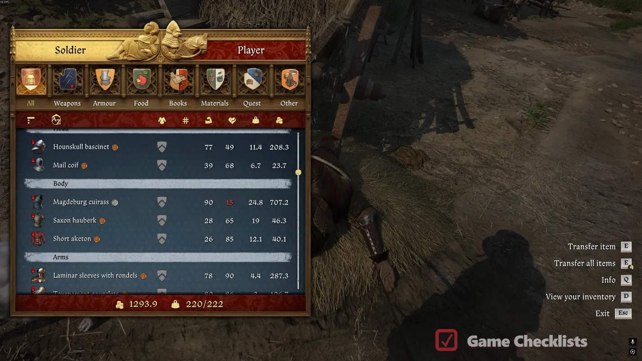 Loot from the caravan captain: Magdeburg Cuirass and Saxon plate legs