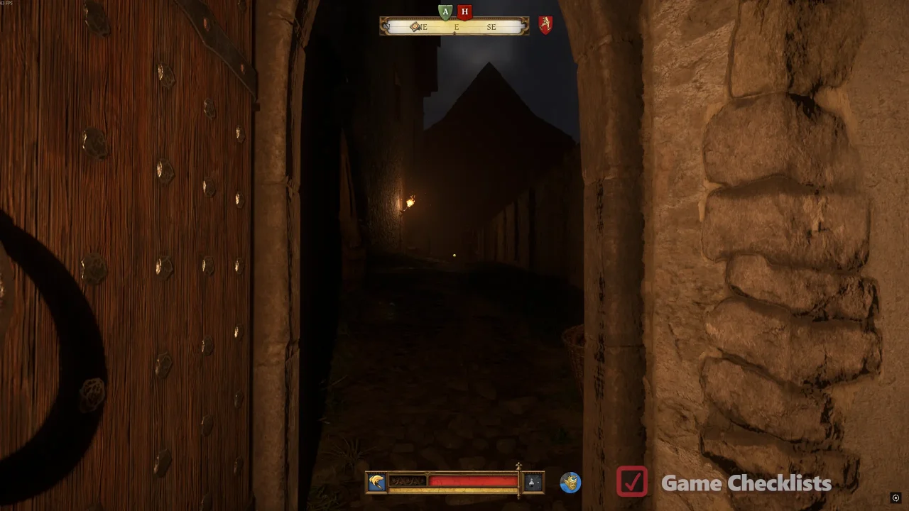 Door from battlements to Maleshov courtyard