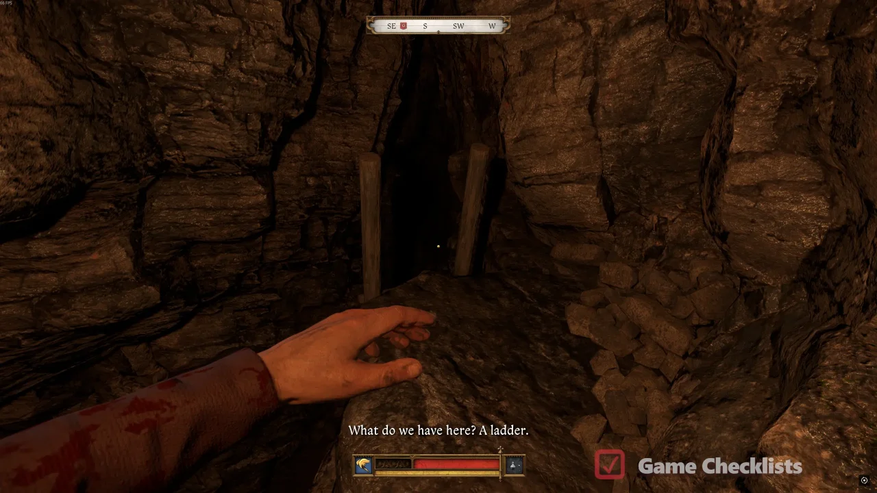 Ladder in secret passage to Maleshov
