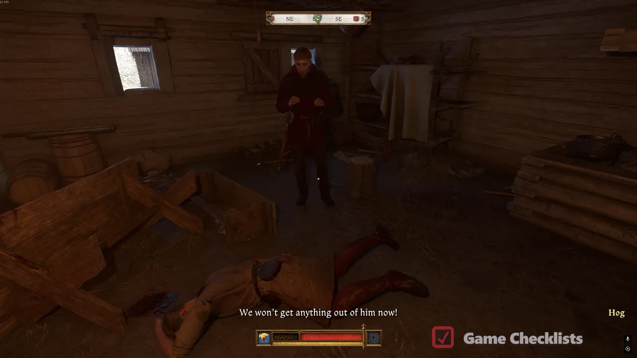 Hog and Hynek's body at Hynek's house by Kolin Gate