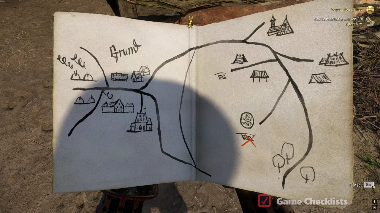 Map to the secret counterfeit mint near Grund
