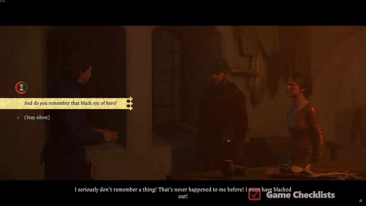Timed dialogue good path vs bad path Victimised