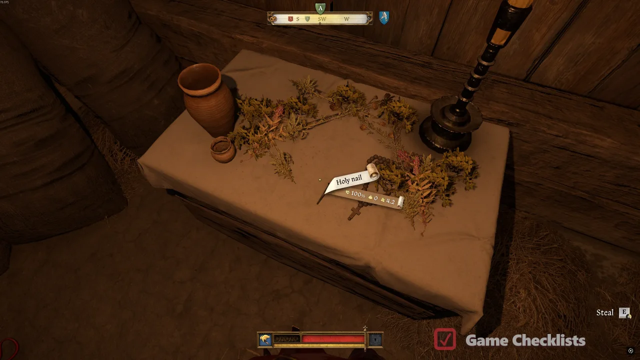 Holy nail on table in rafters Warding Off Evil
