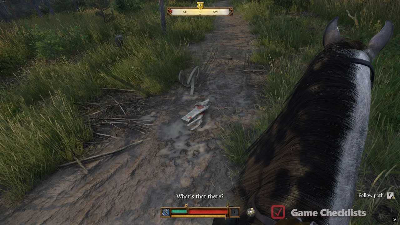 Bloody sack clue on road while tracking Hensel